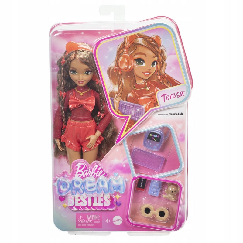 Barbie Dream Besties Teresa Bábika a doplnky Sada 4+ HYC23